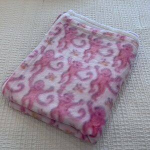 Roller Rabbit Pink Monkeys Blanket!